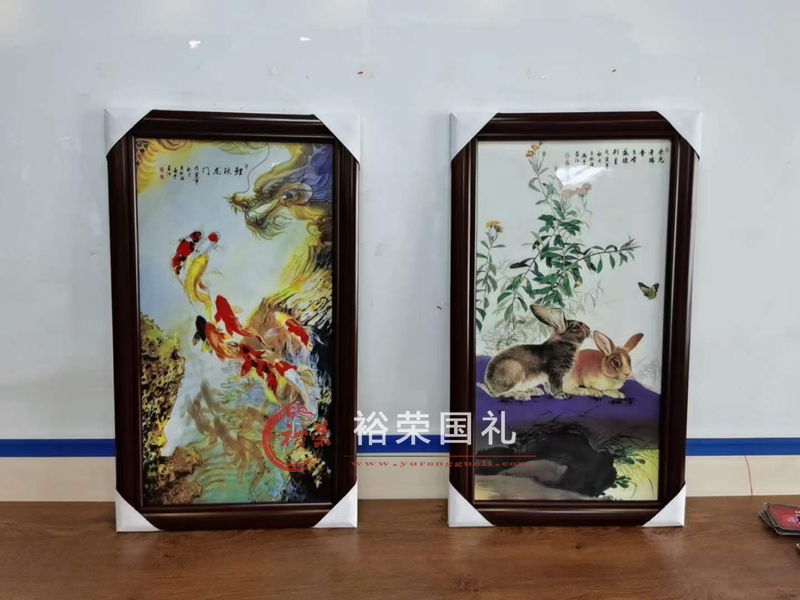 瓷韵东方《前途似锦》瓷板画庆祝王怀治获得中国陶瓷设计艺术大师20周年