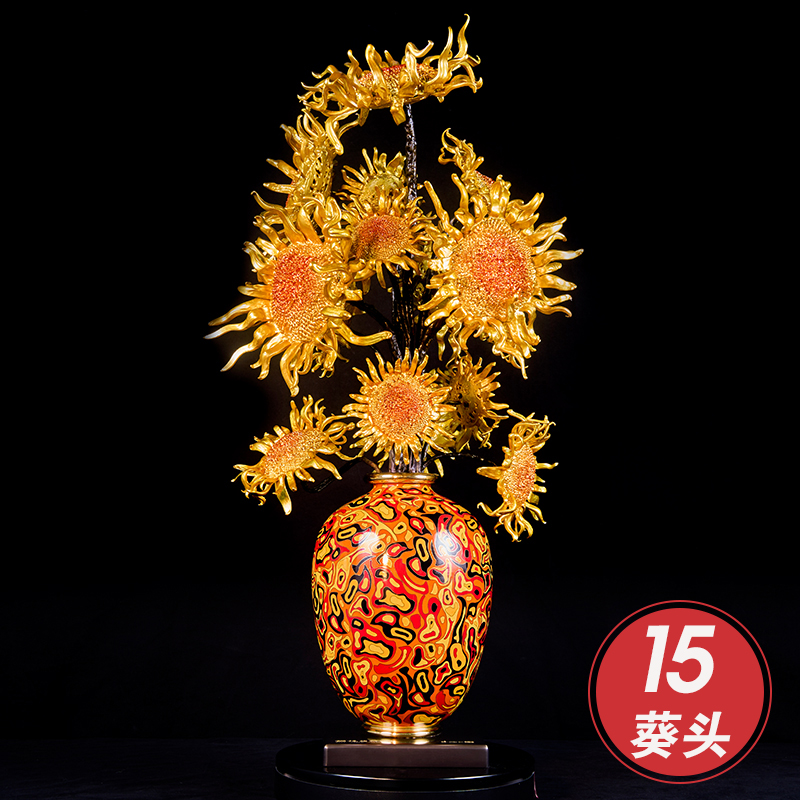 燃烧的向日葵15葵头尊享版百年铜艺世家朱炳仁铜-工艺品-裕荣国礼